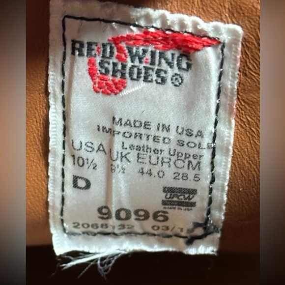 Red Wing Postman Chukka Genuine Leather Black Boots Size US 10.5 Men Authentic - Picture 8 of 8